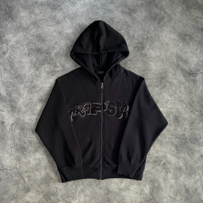 Trapstar Widcard Zip-Up Tracksuit Black