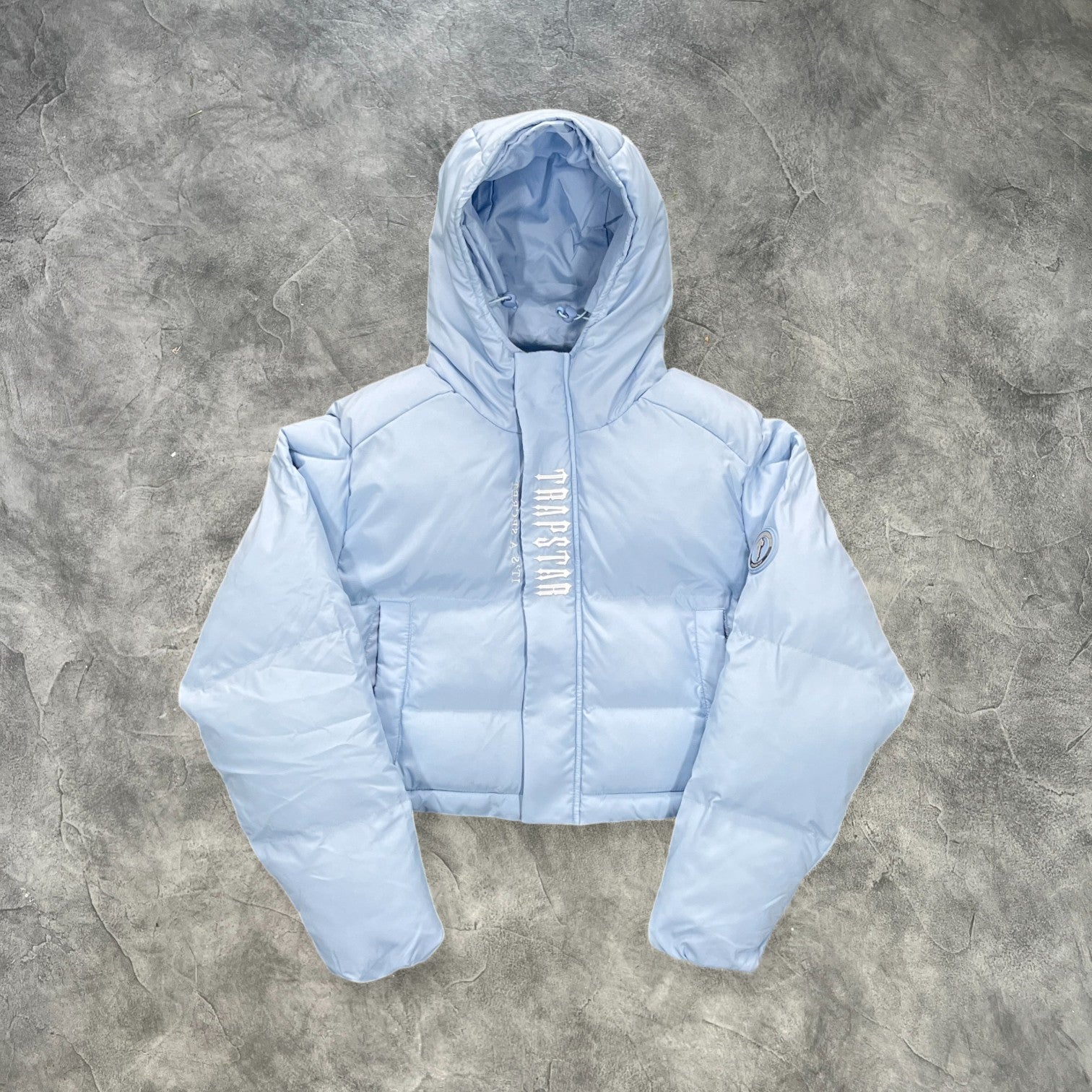 Trapstar Women's Decoded Hooded Puffer Ice Blue