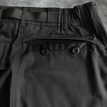 Corteiz Alcatraz Cargo Shorts Dark Black