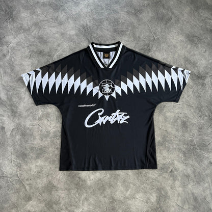 Corteiz Club America V-Neck Jersey Black