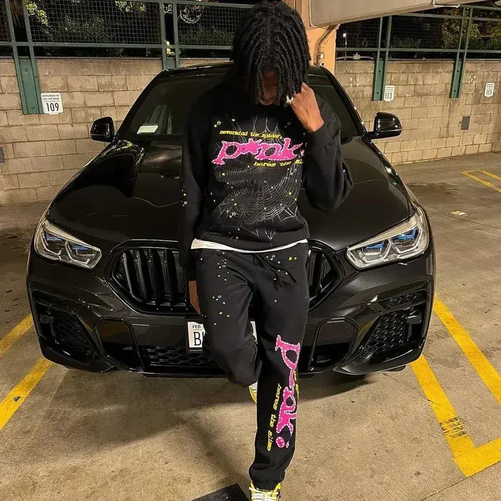 Sp5der Web Candy Tracksuit Black