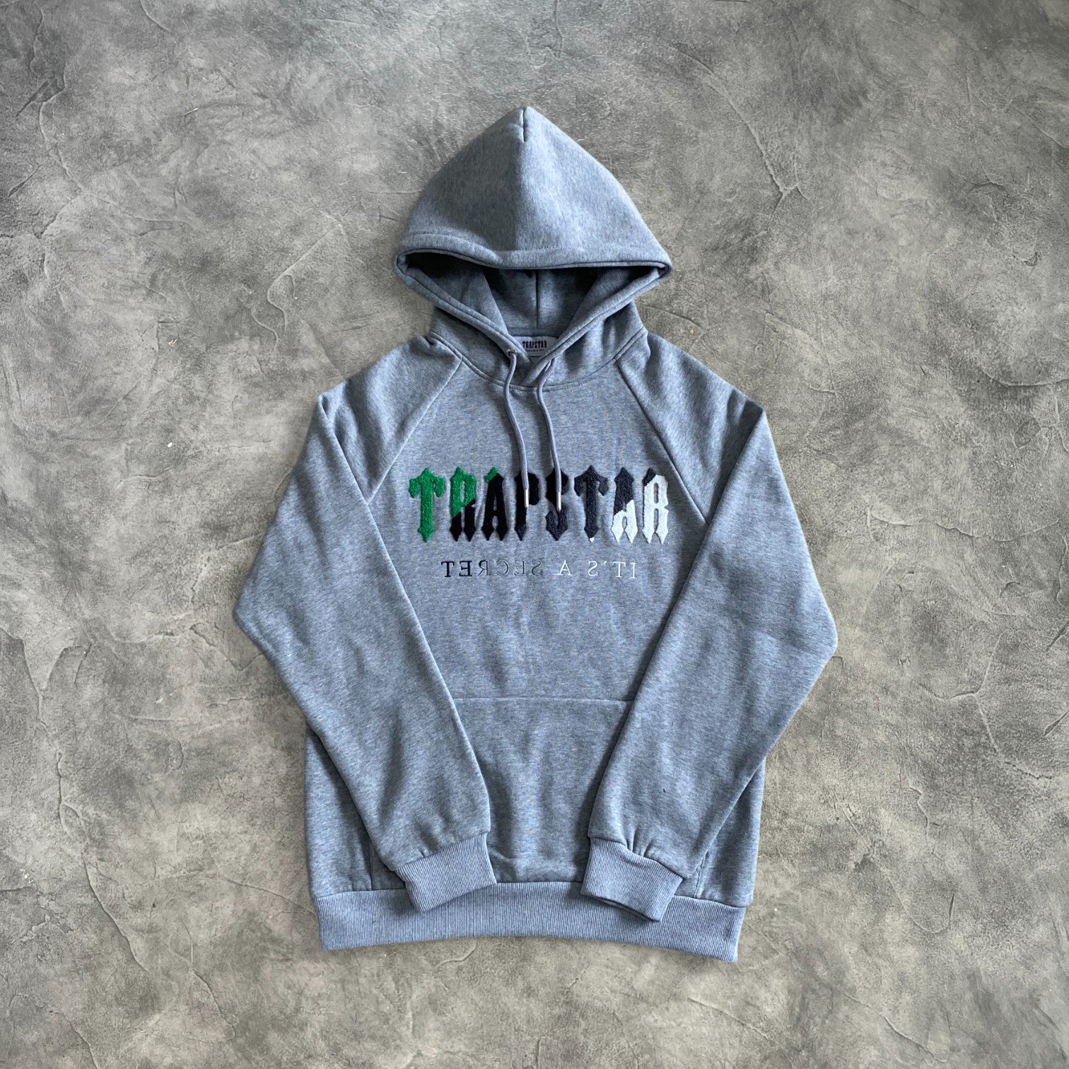 Trapstar Chenille Decoded Hooded Tracksuit Grey/Green