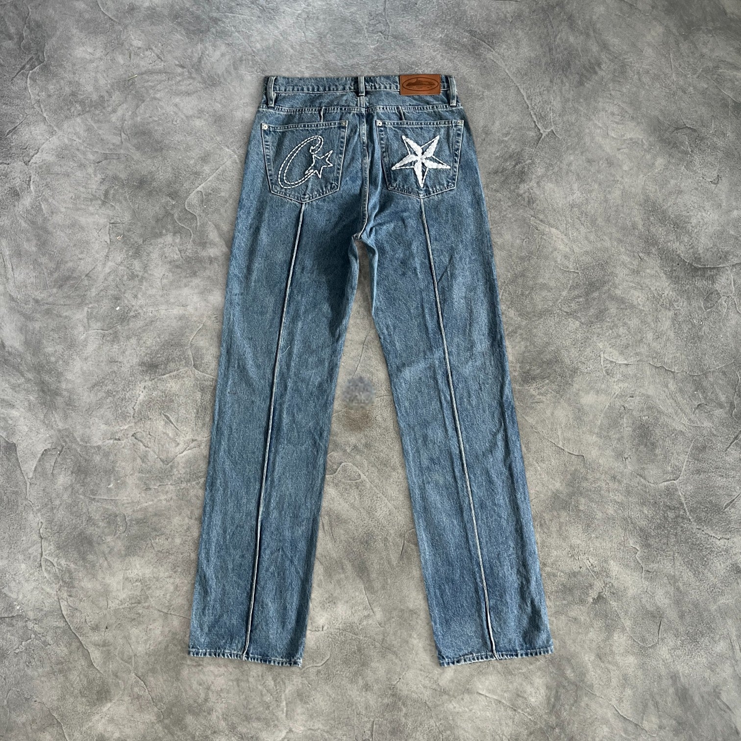 Corteiz C Star Denim Jeans Blue