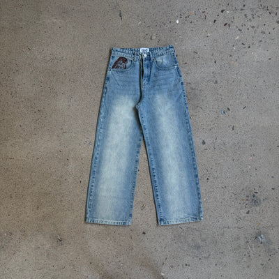 Vescartes Desert Hawk Faded Jeans Blue