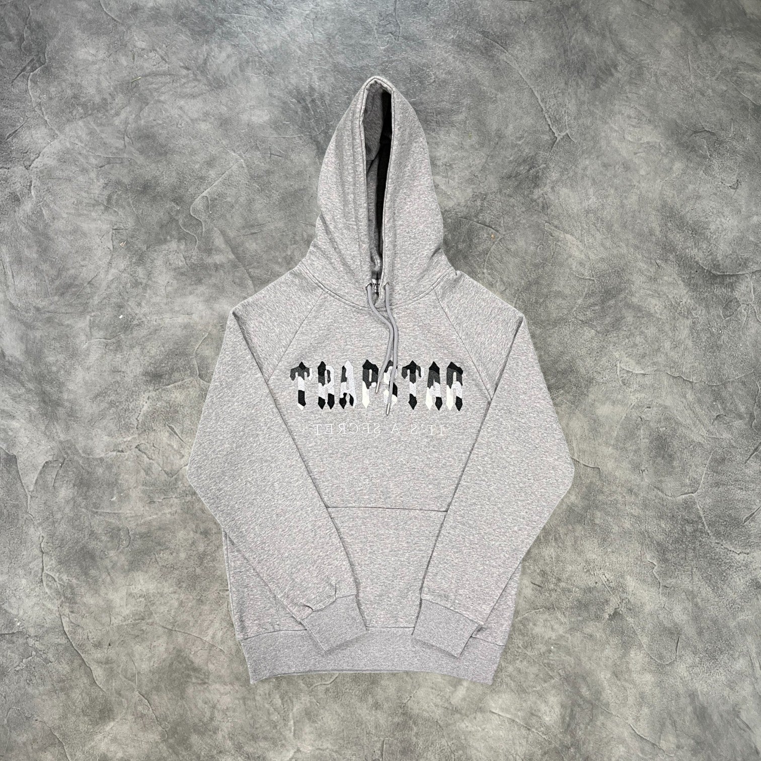 Trapstar Chenille Decoded Hooded Tracksuit Grey/White/Black Camo