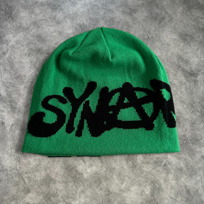 Syna Woolen Cold Hat Black/Green