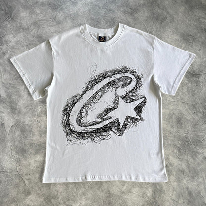 Corteiz C Star String T-Shirt White