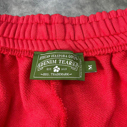 Denim Tears The Cotton Wreath Sweatshorts Red