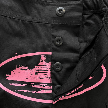 Corteiz Guerilla Cargo Pants Black/Pink