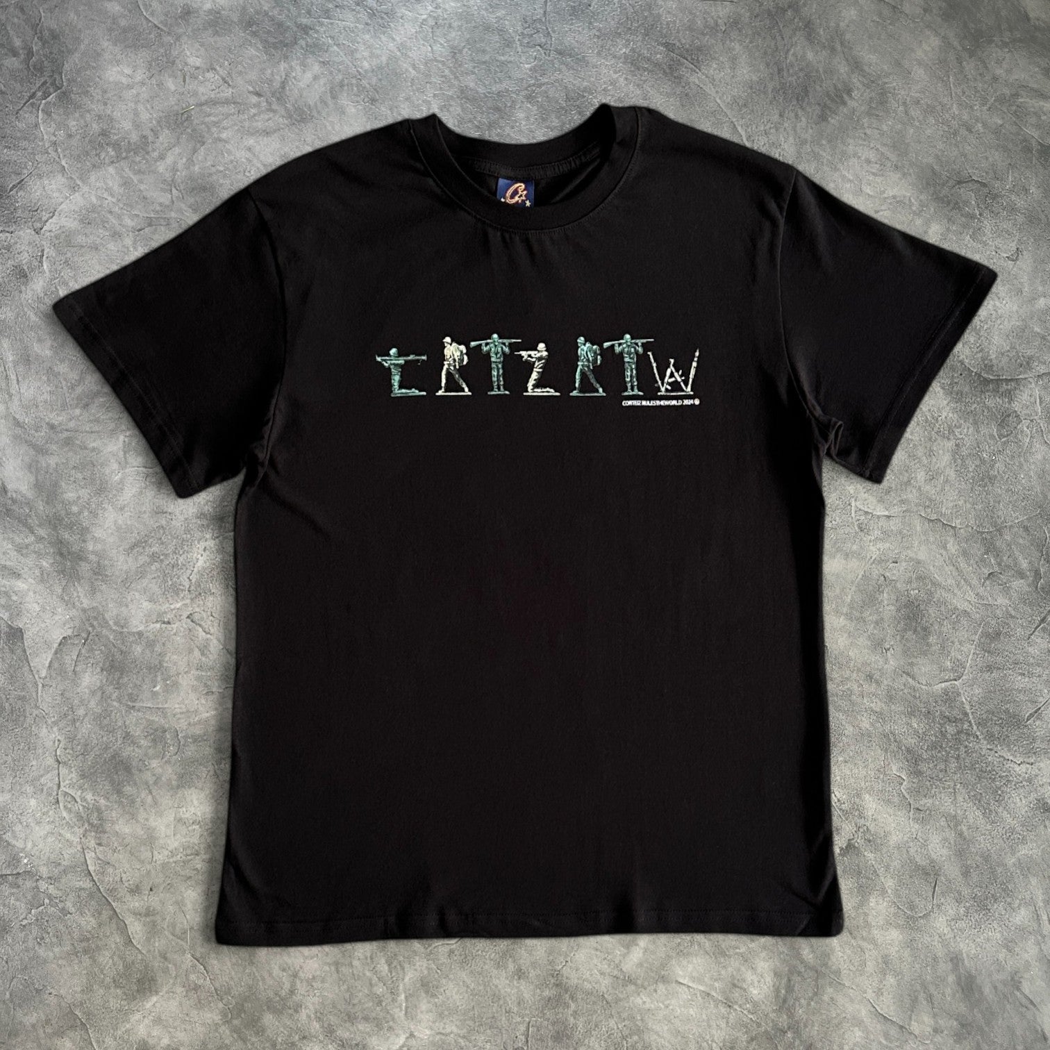 Corteiz Army Letter T-Shirt Black