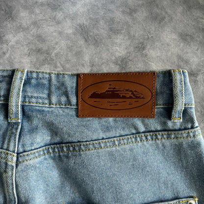 Corteiz Island Baggy Jeans Blue