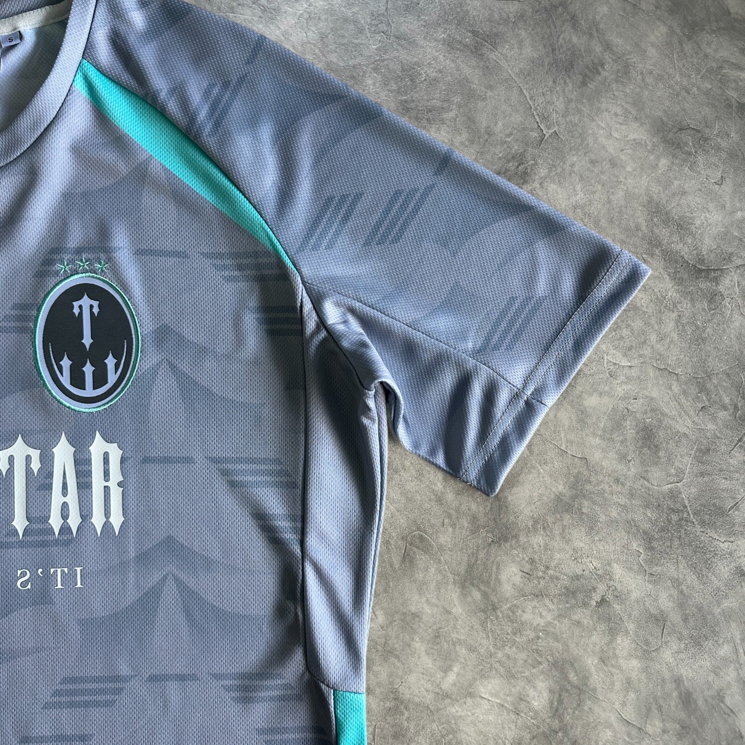 Trapstar Football Jersey Grey/Sea Blue