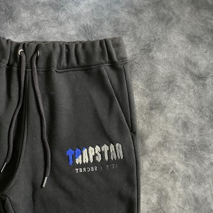 Trapstar Chenille Decoded Hooded Tracksuit Black/Blue