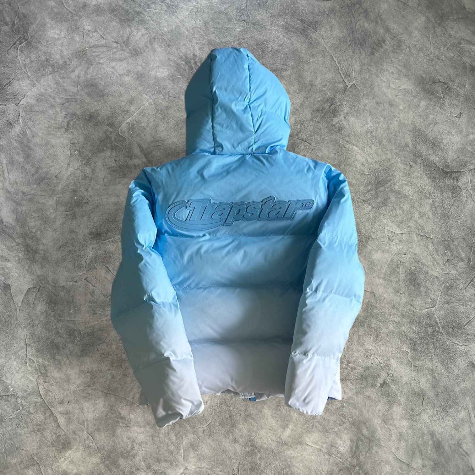 Trapstar Decoded Hooded Puffer Cashmere Blue Gradient