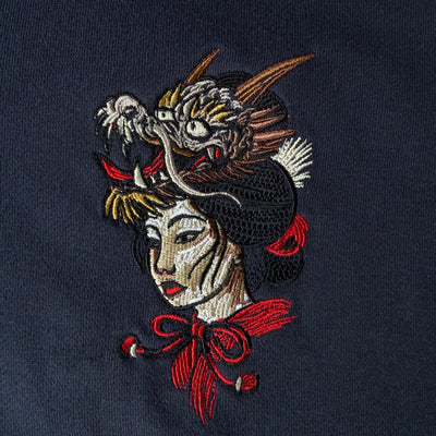 Vescartes Aether Souls Zip-Up Hoodie Navy Blue