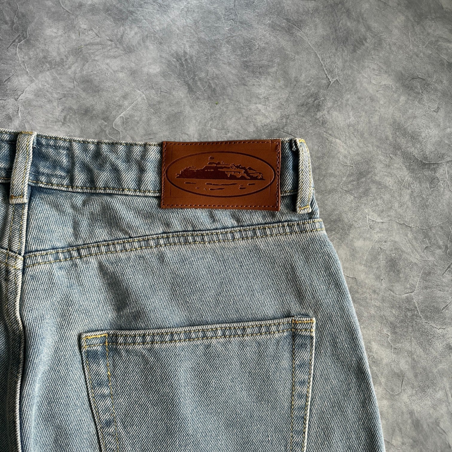 Corteiz Island Baggy Denim Shorts