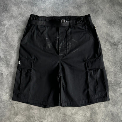 Corteiz Alcatraz Cargo Shorts Dark Black