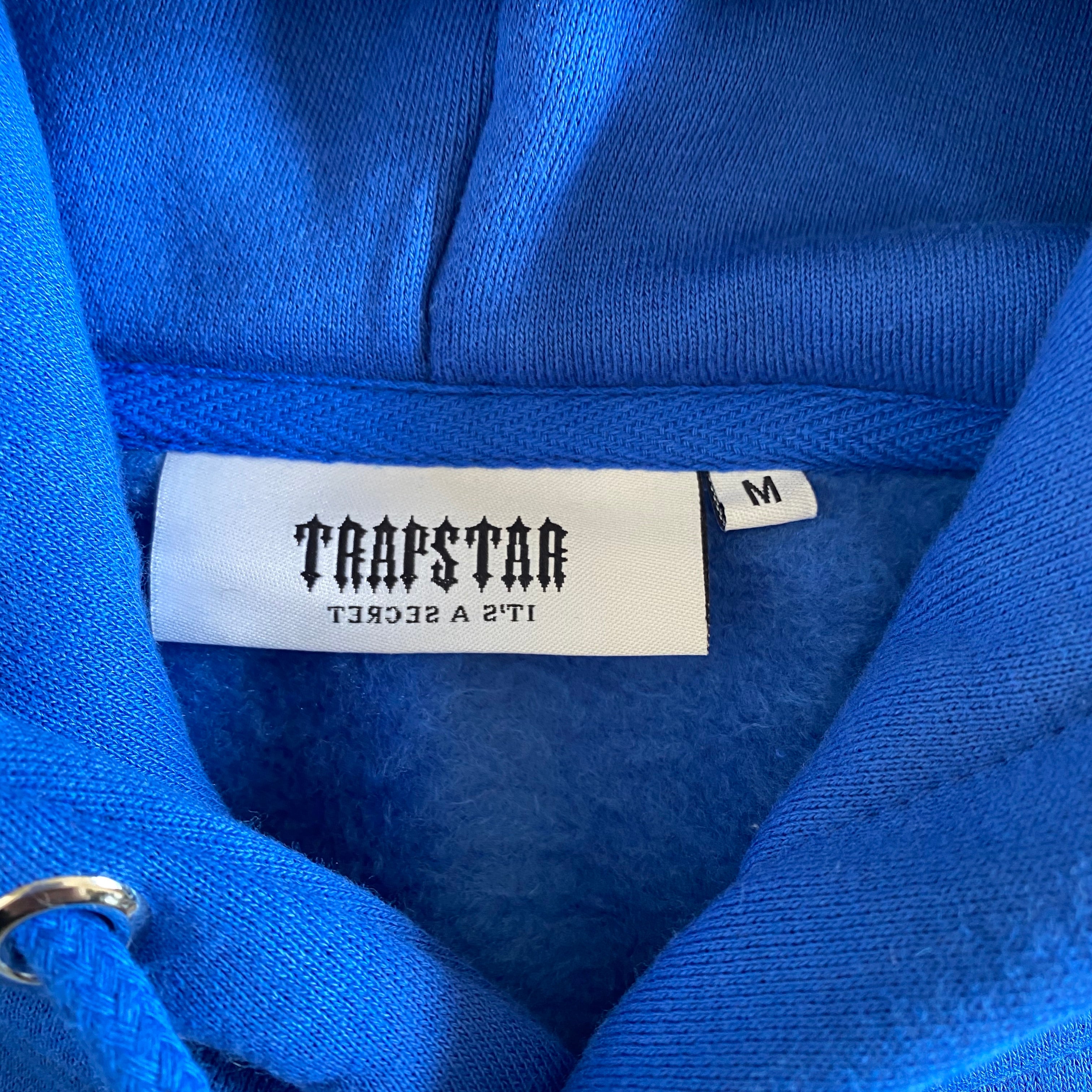 Trapstar V-Stripe Hooded Tracksuit Grey/Dark Blue