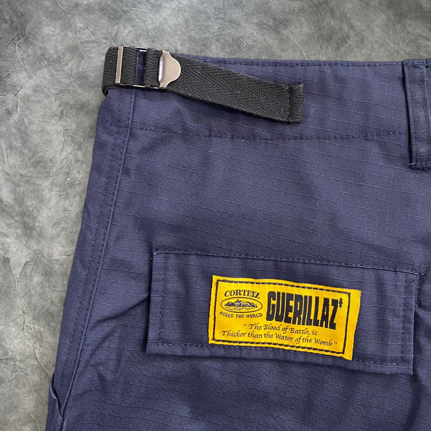 Corteiz Guerilla Cargo Shorts Navy