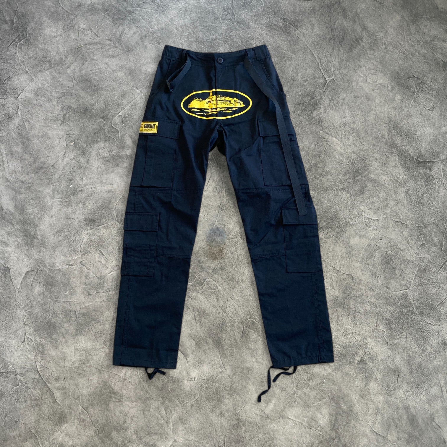 Corteiz Guerilla Cargo Pants Black/Yellow