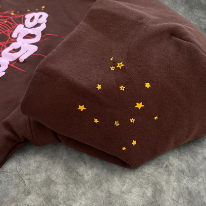 Sp5der Web Hoodie Brown