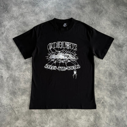 Corteiz Spider Web T-Shirt Black/White