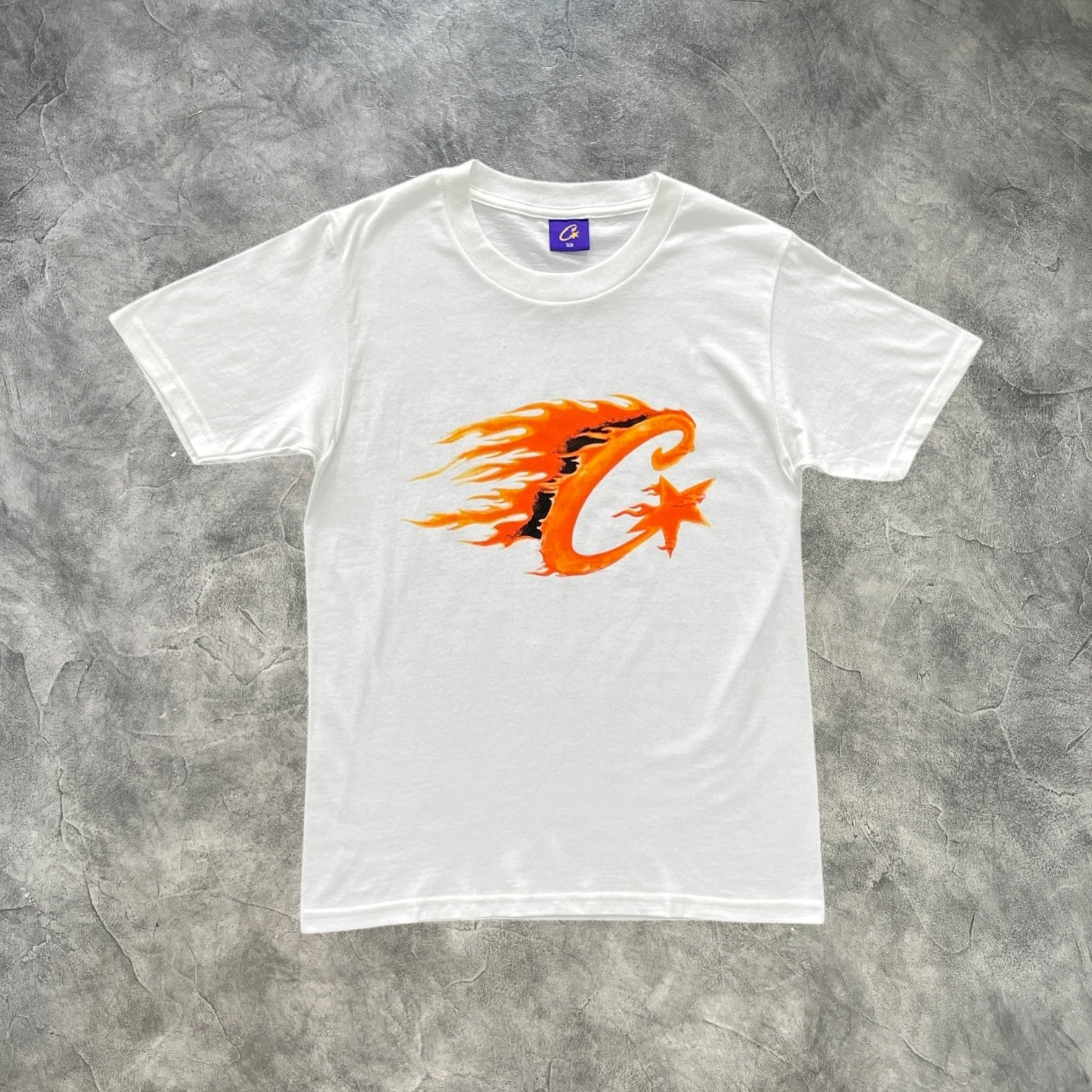 Corteiz Big C Flame T-Shirt White