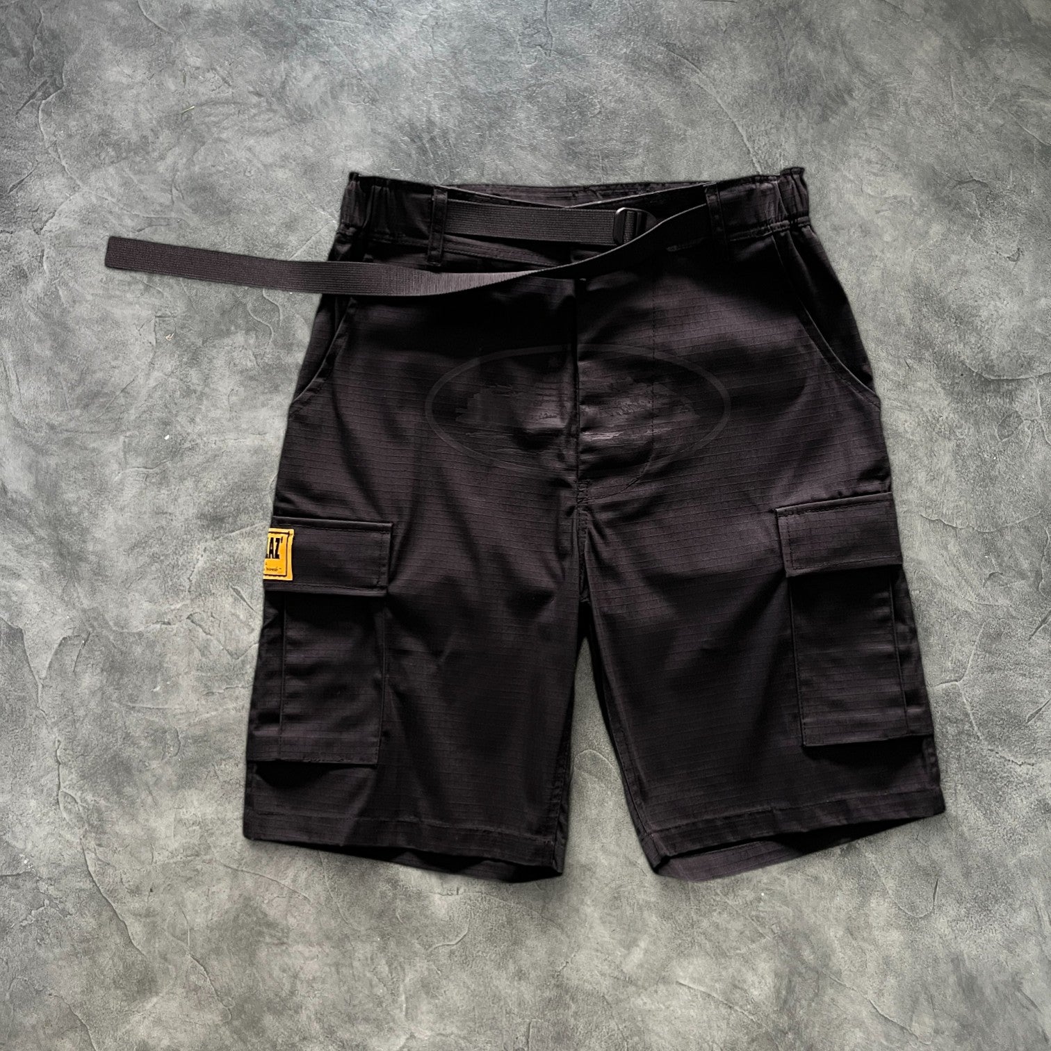 Corteiz Cargo Shorts Triple Black