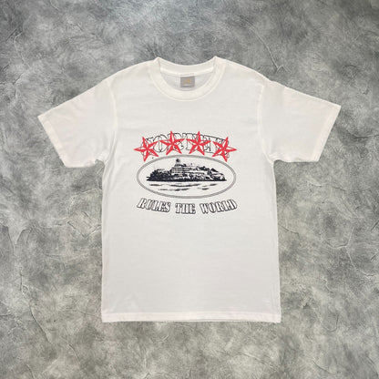 Corteiz Alcatraz 4 Star T-Shirt White