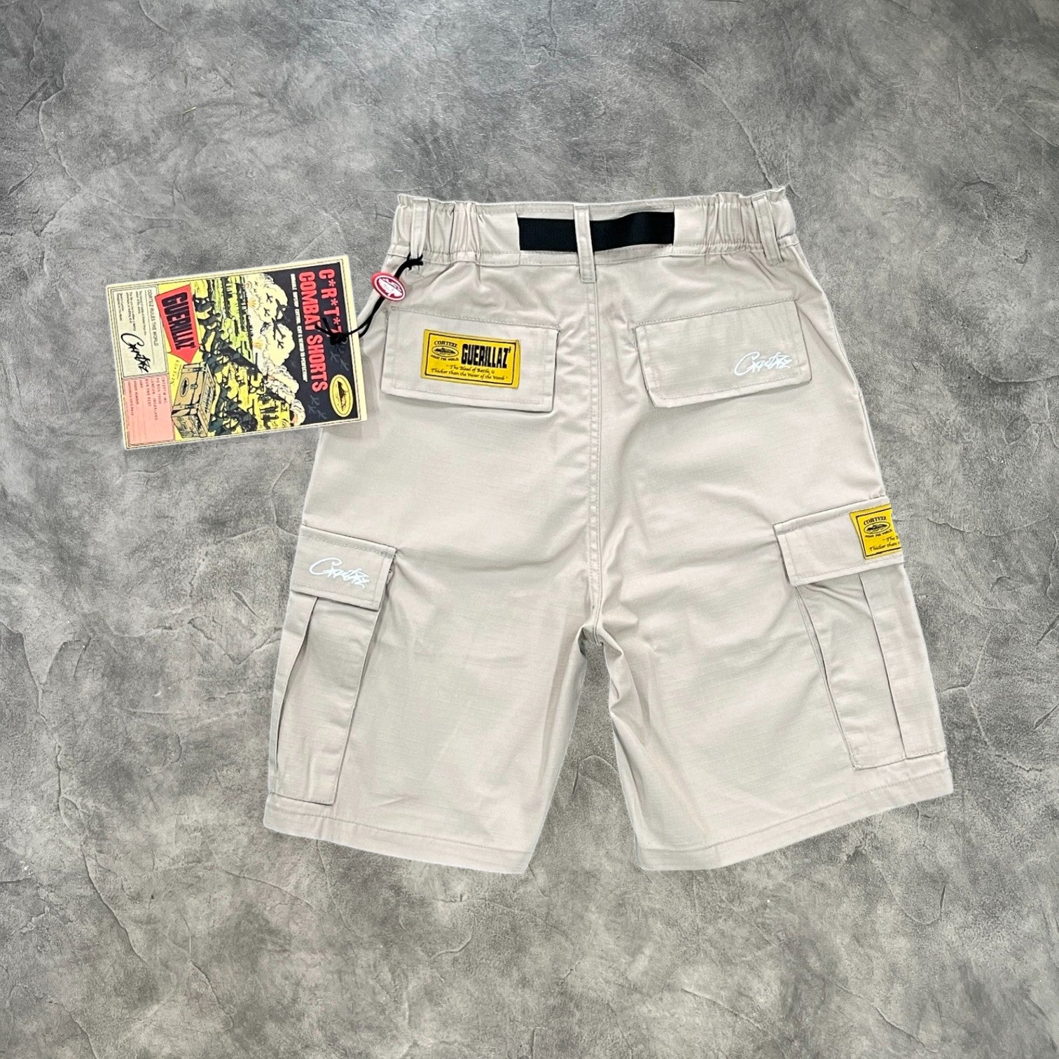 Corteiz Alcatraz Cargo Shorts Khaki