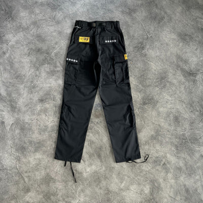 Corteiz Guerilla 5 Star Cargo Pants Black