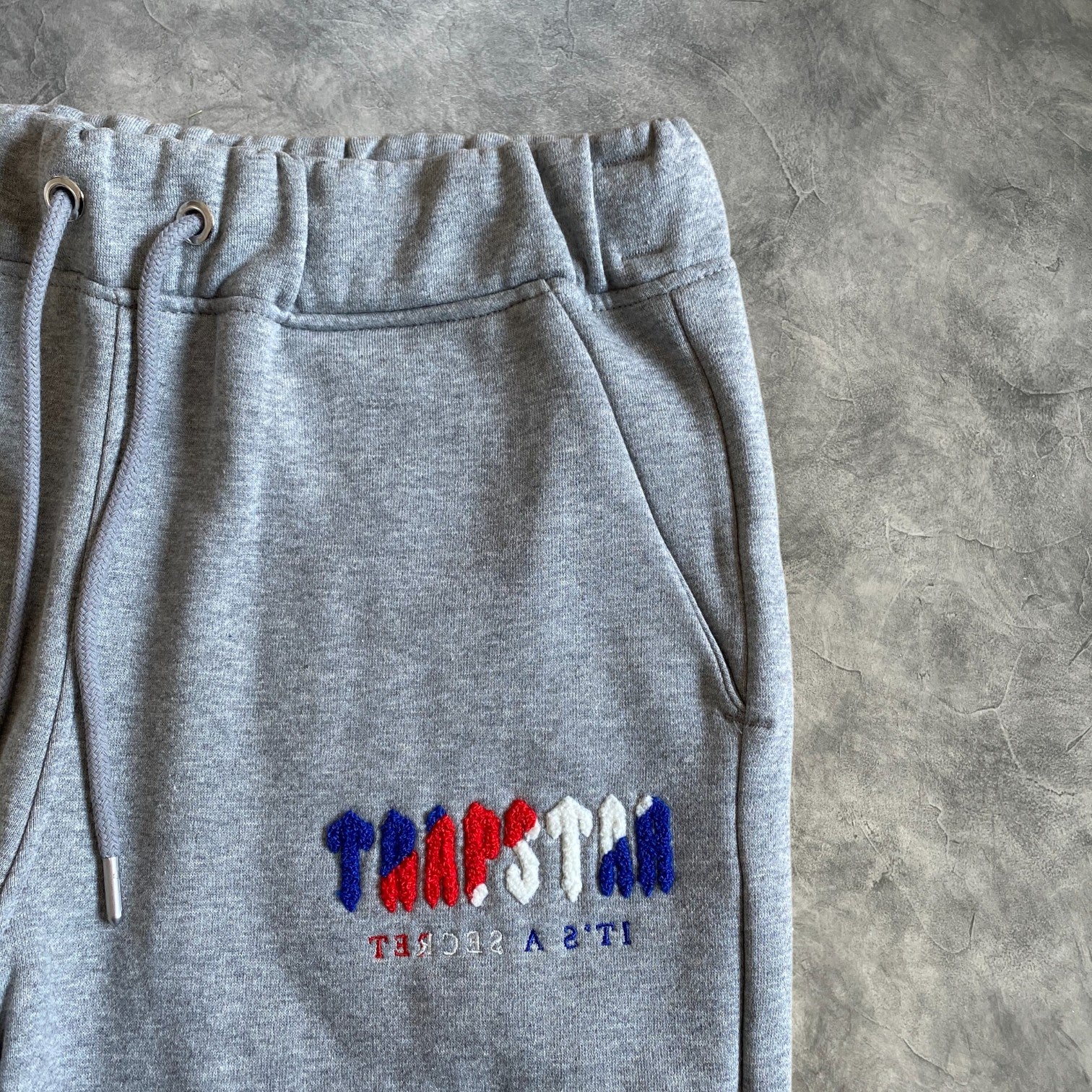 Trapstar Chenille 2.0 Decoded Hooded Tracksuit Grey/Blue