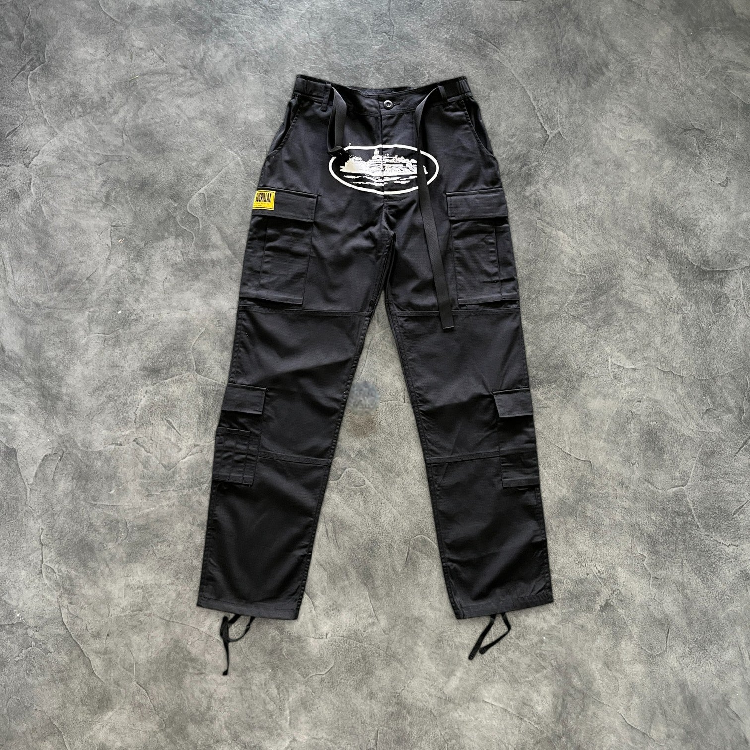 Corteiz Guerilla Cargo Pants Black/White