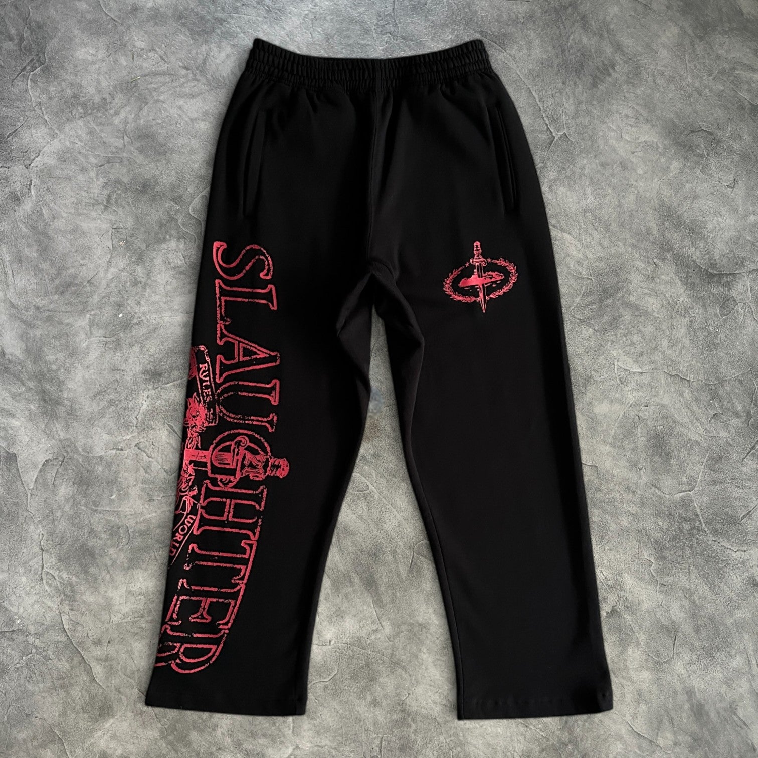 Corteiz Slaughter Gang Zip-Up Tracksuit Black