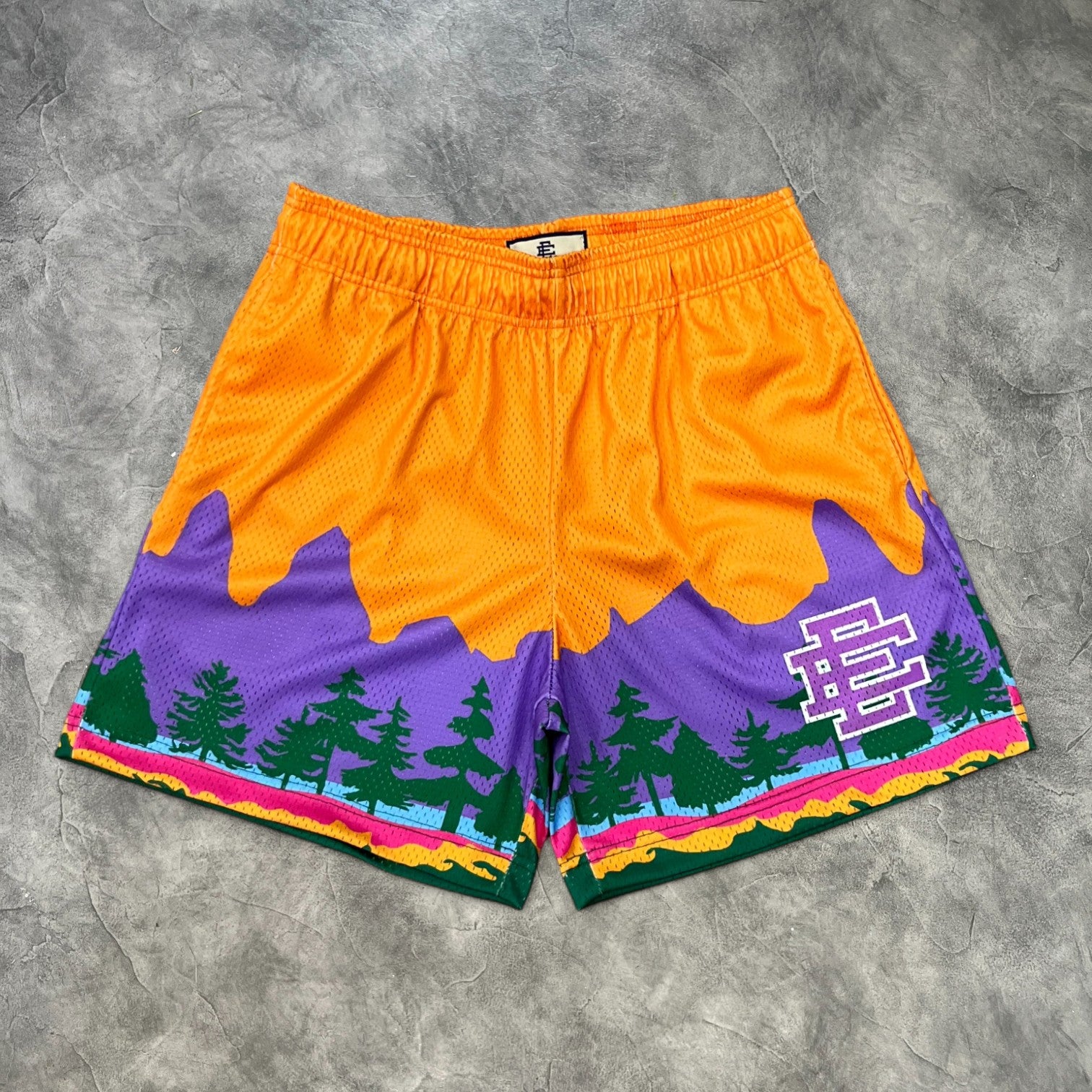 Eric Emanuel Wooden Shorts Orange/Purple